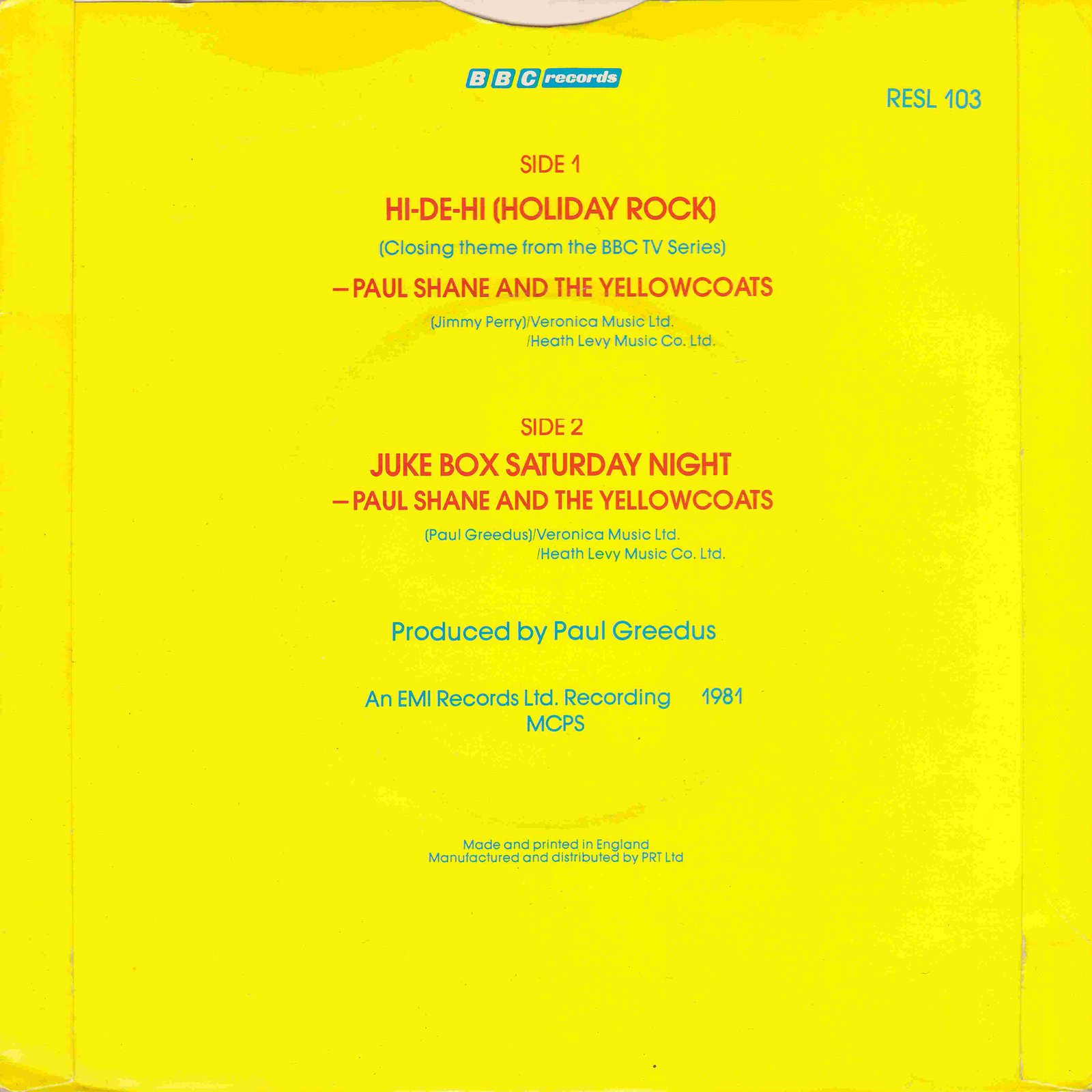 Back cover of RESL 103